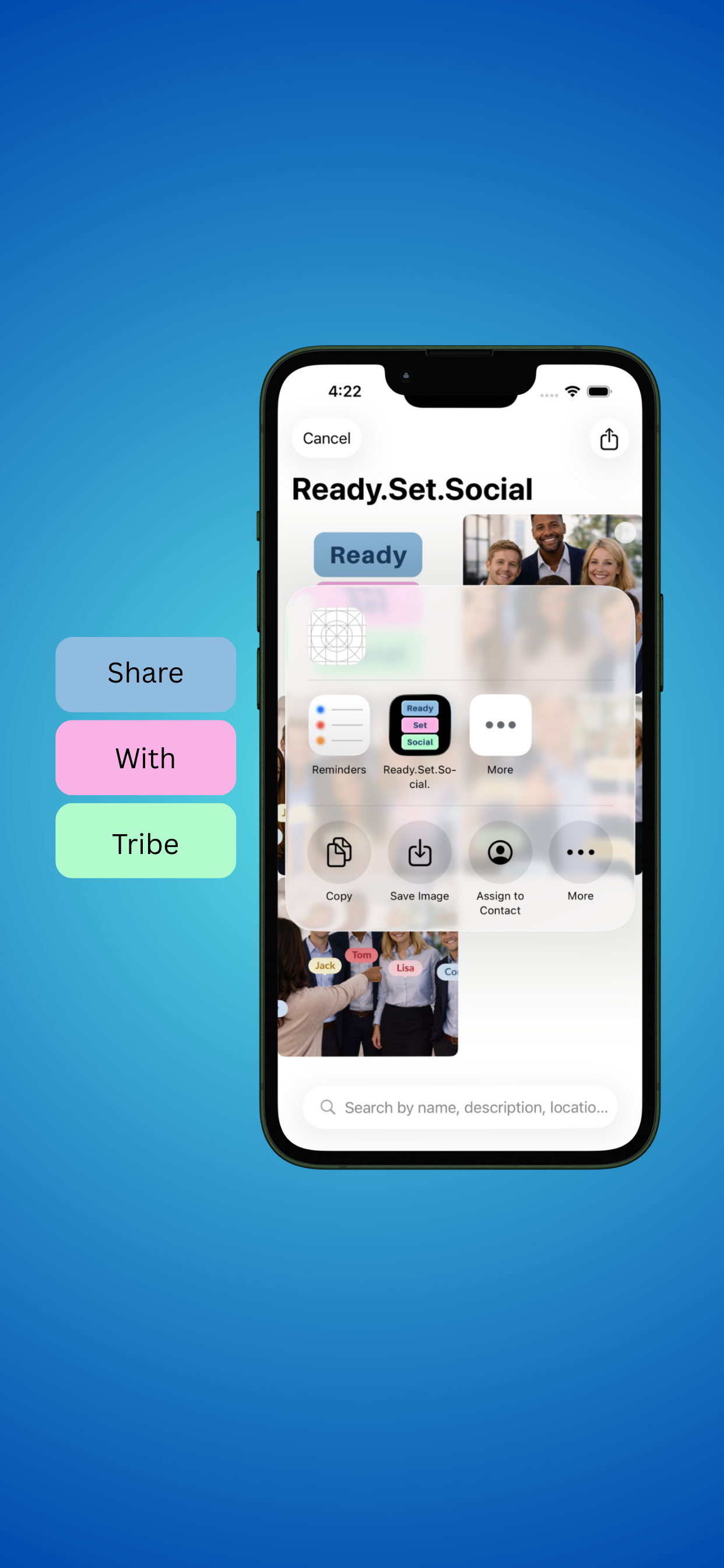 Share concept screen